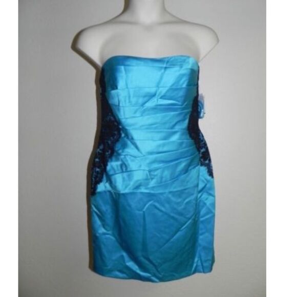 Davids Bridal Dress Size 6 Malibu Blue NWT - Picture 1 of 4